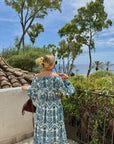 ROBE THAÏS BLEU ÉMERAUDE