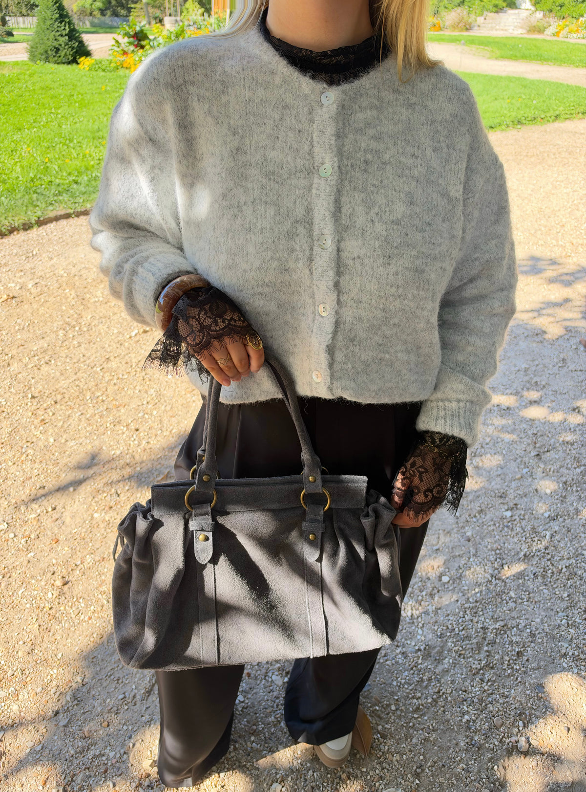 GILET CHLOÉ GRIS CLAIR