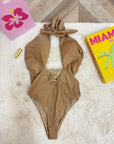 MAILLOT DE BAIN 1 PIÈCE DORÉ