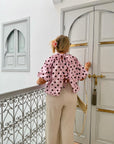 BLOUSE POIS ROSE & CHOCOLAT