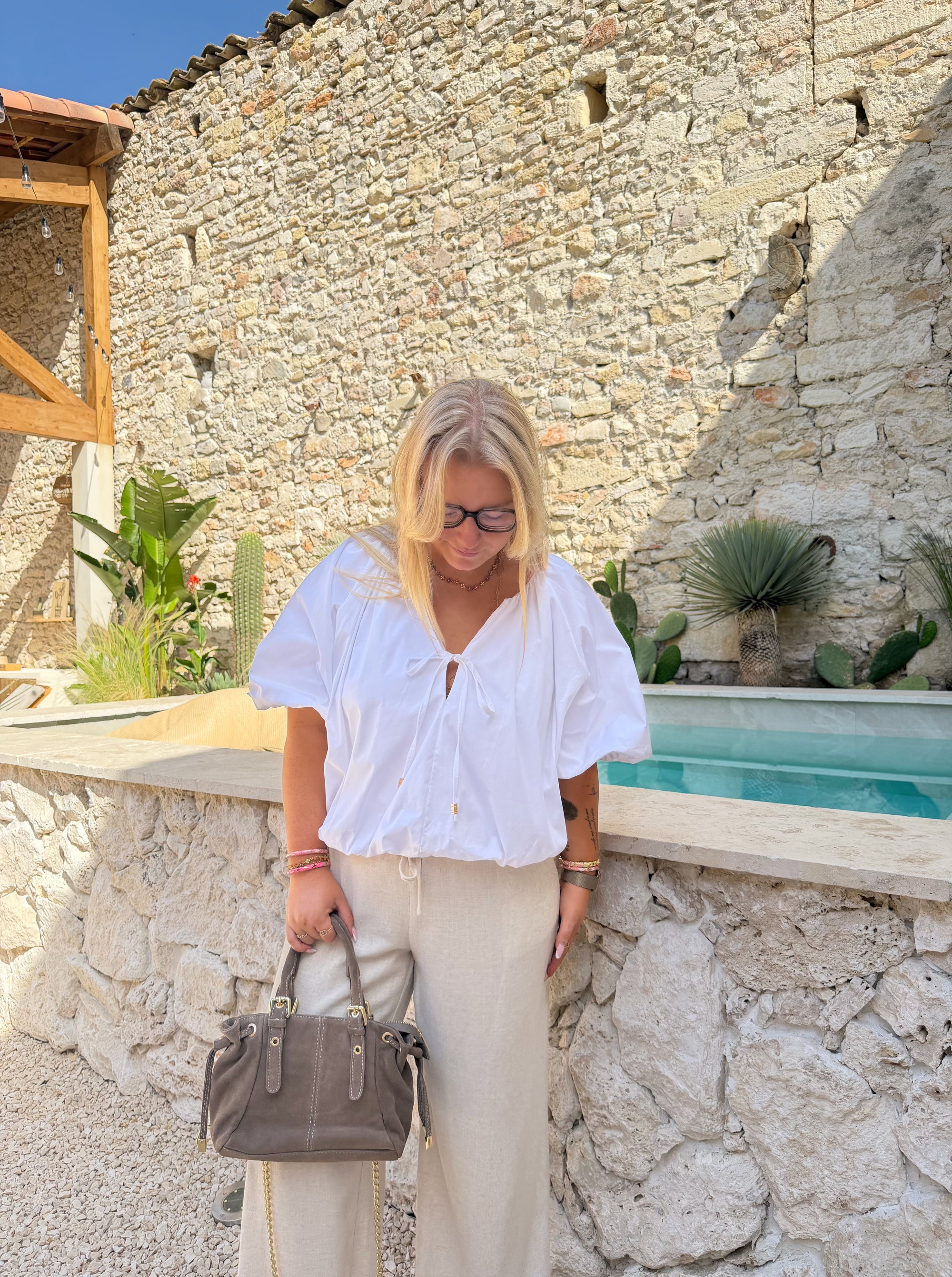BLOUSE BOUFFANTE BLANCHE