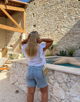 SHORT LONG GLORIA BLEU JEAN