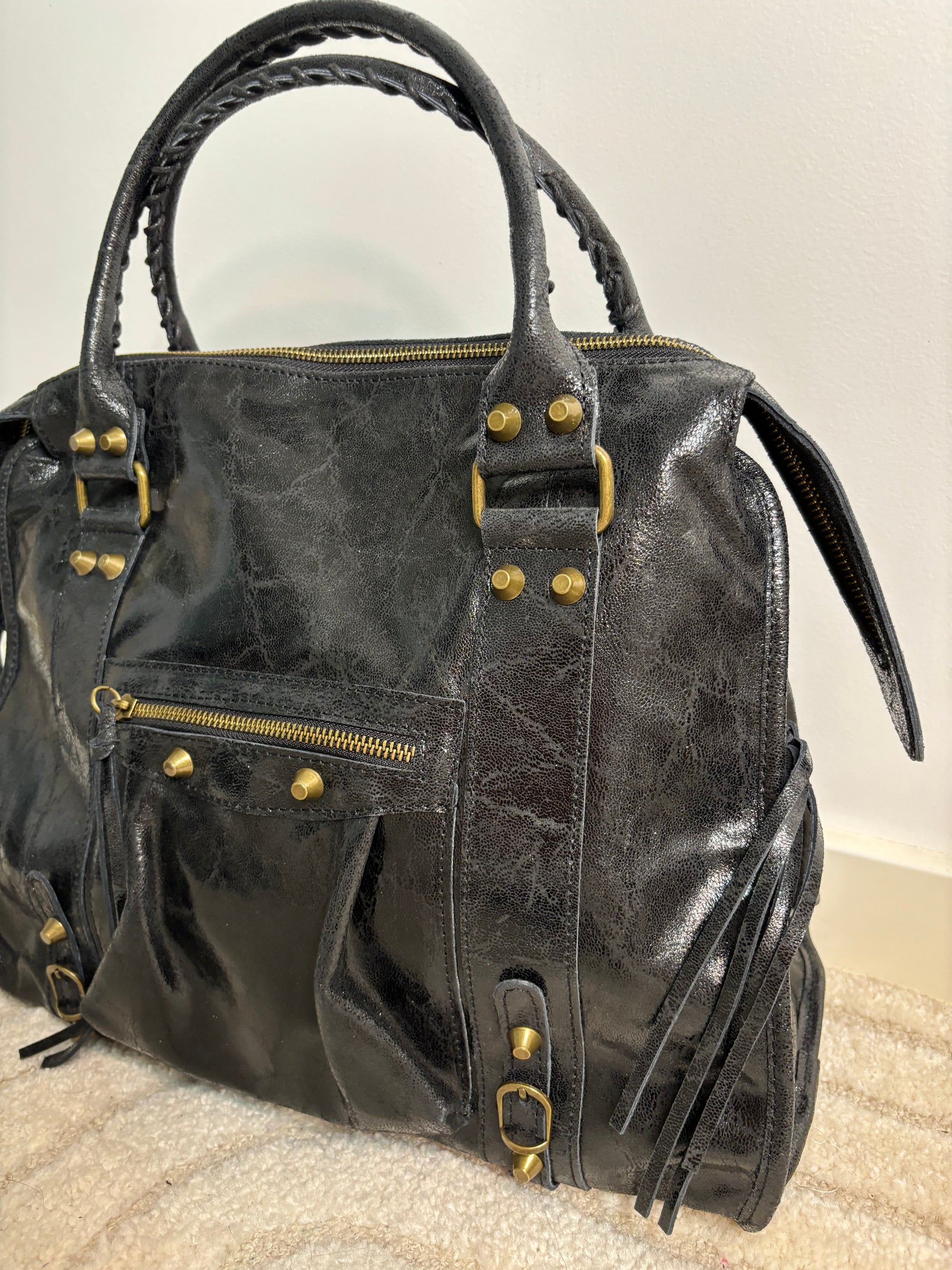 SAC ALIX XL NOIR VERNIS