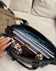 SAC ALIX XXL NOIR IRISÉ SIMILICUIR