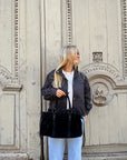 VESTE À POIS NOIR