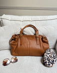 SAC JULIETTE CUIR GRAINÉ CAMEL XL