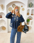 BLOUSE LILI BLEU MARINE