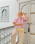 BLOUSE POIS ROSE & CHOCOLAT