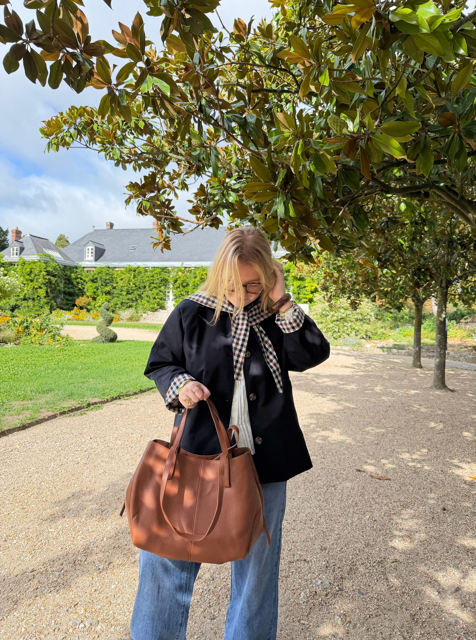 TRENCH VICHY GABRIELLE BLEU MARINE