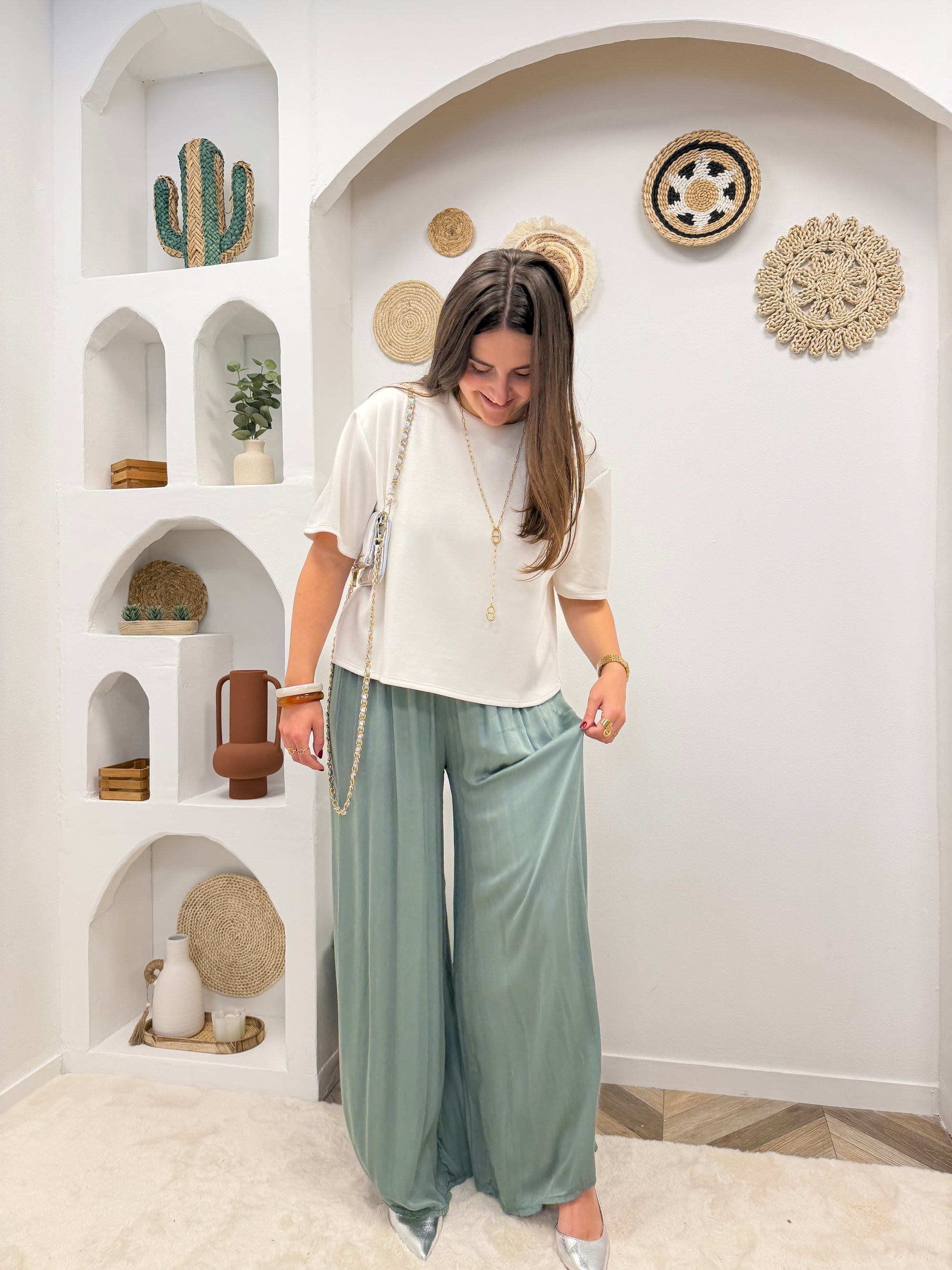 PANTALON FLUIDE ALMA KAKI