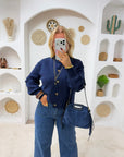 GILET CAMILLE BLEU MARINE