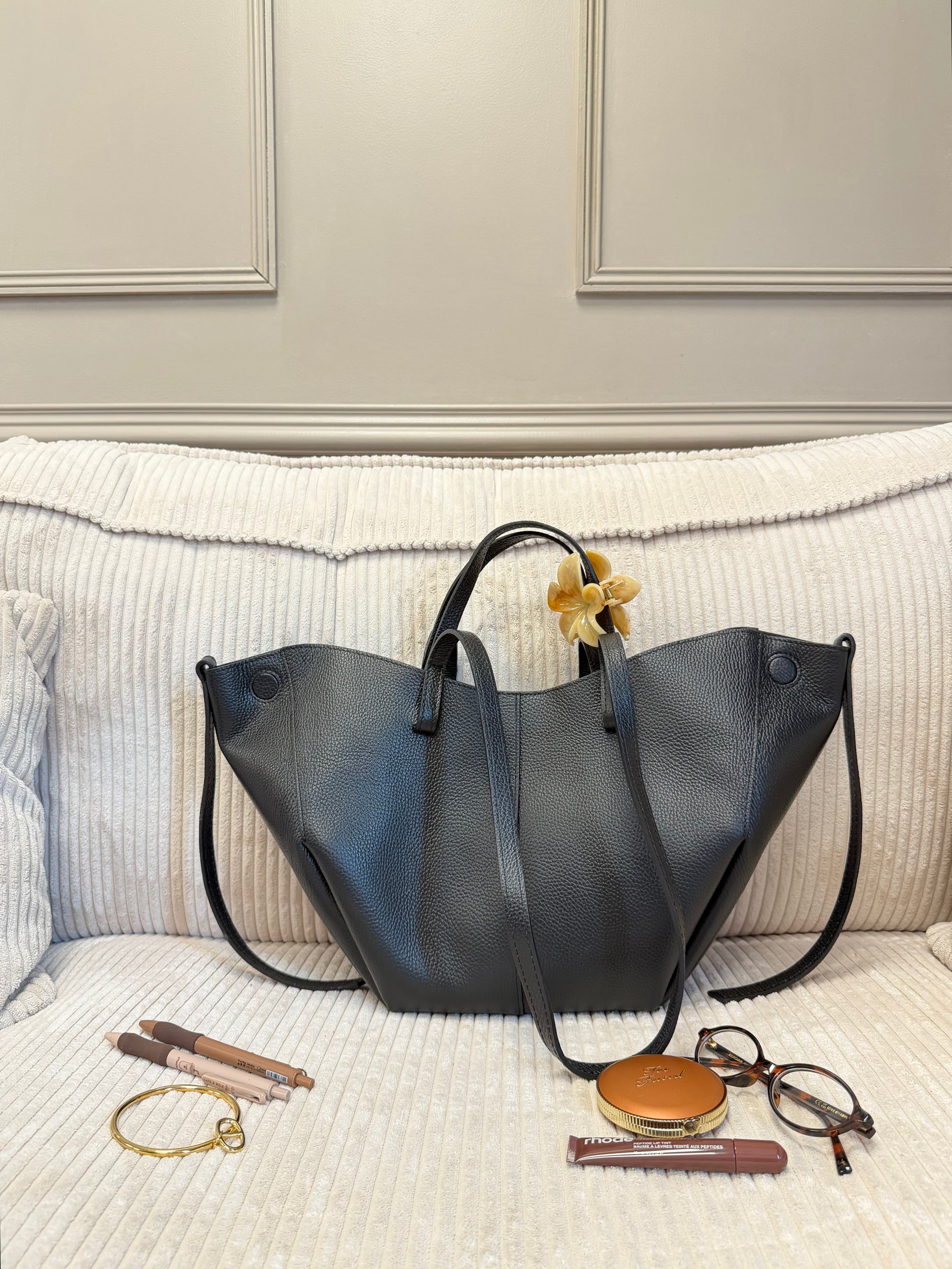 SAC EVA NOIR GRAINÉ XL