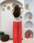 PANTALON FLUIDE ALMA CORAIL