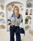 BLOUSE CAMÉLIA BLEU MARINE