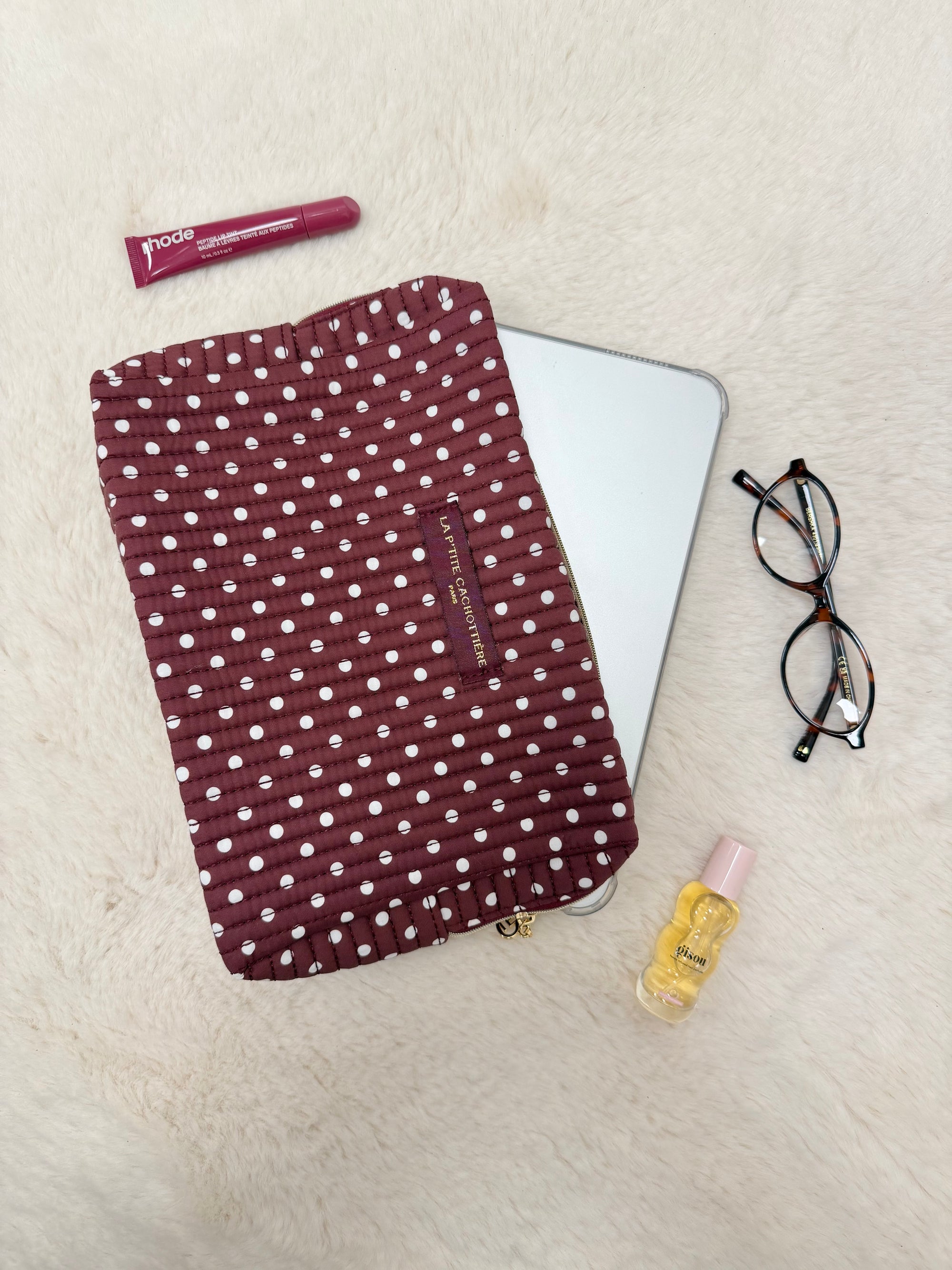 POCHETTE IPAD / TROUSSE DE TOILETTE POIS