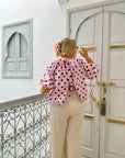 BLOUSE POIS ROSE & CHOCOLAT