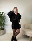 JUPE SHORT CANDICE NOIR