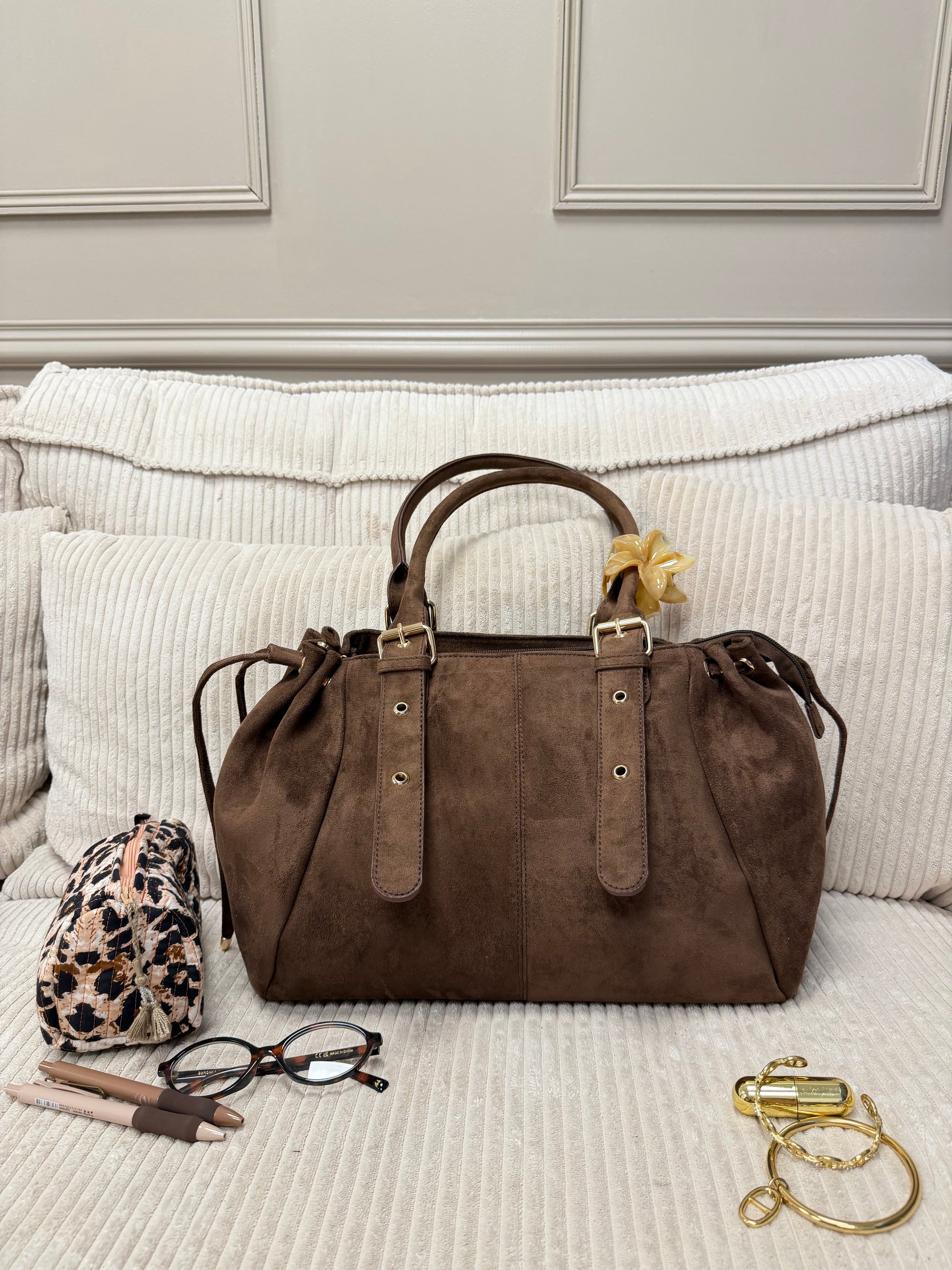 SAC CLÉO SUÉDINE FULL MARRON