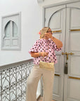 BLOUSE POIS ROSE & CHOCOLAT