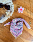 FOULARD NOUR ROSE & BLEU