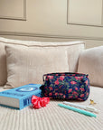 TROUSSE MATHILDE FLEURIE BLEU TAILLE S