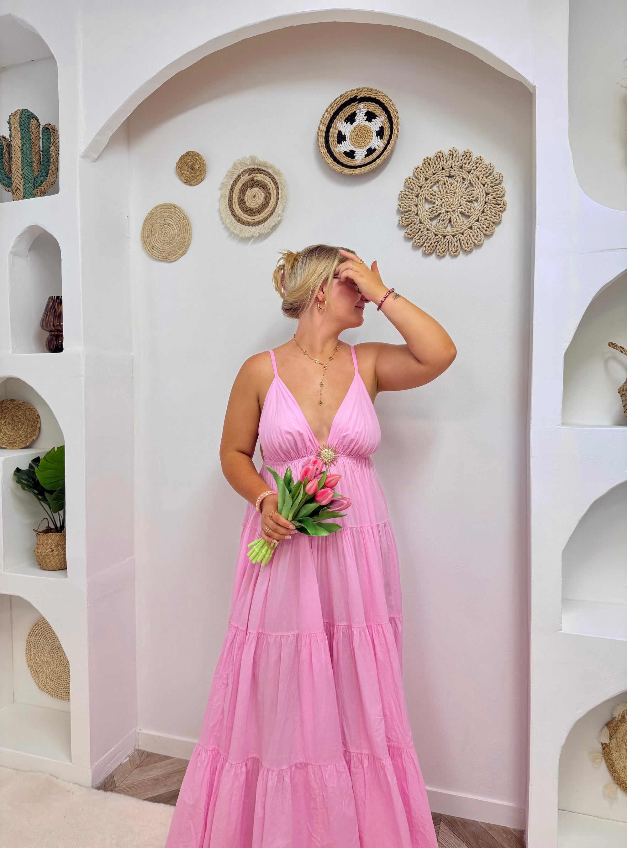 ROBE SOLEIL ROSE CLAIR