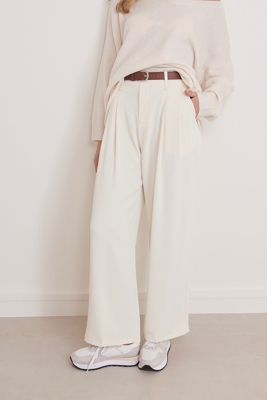 PANTALON GARANCE ÉCRU