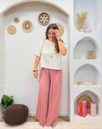 PANTALON FLUIDE ALMA ROSE CLAIR