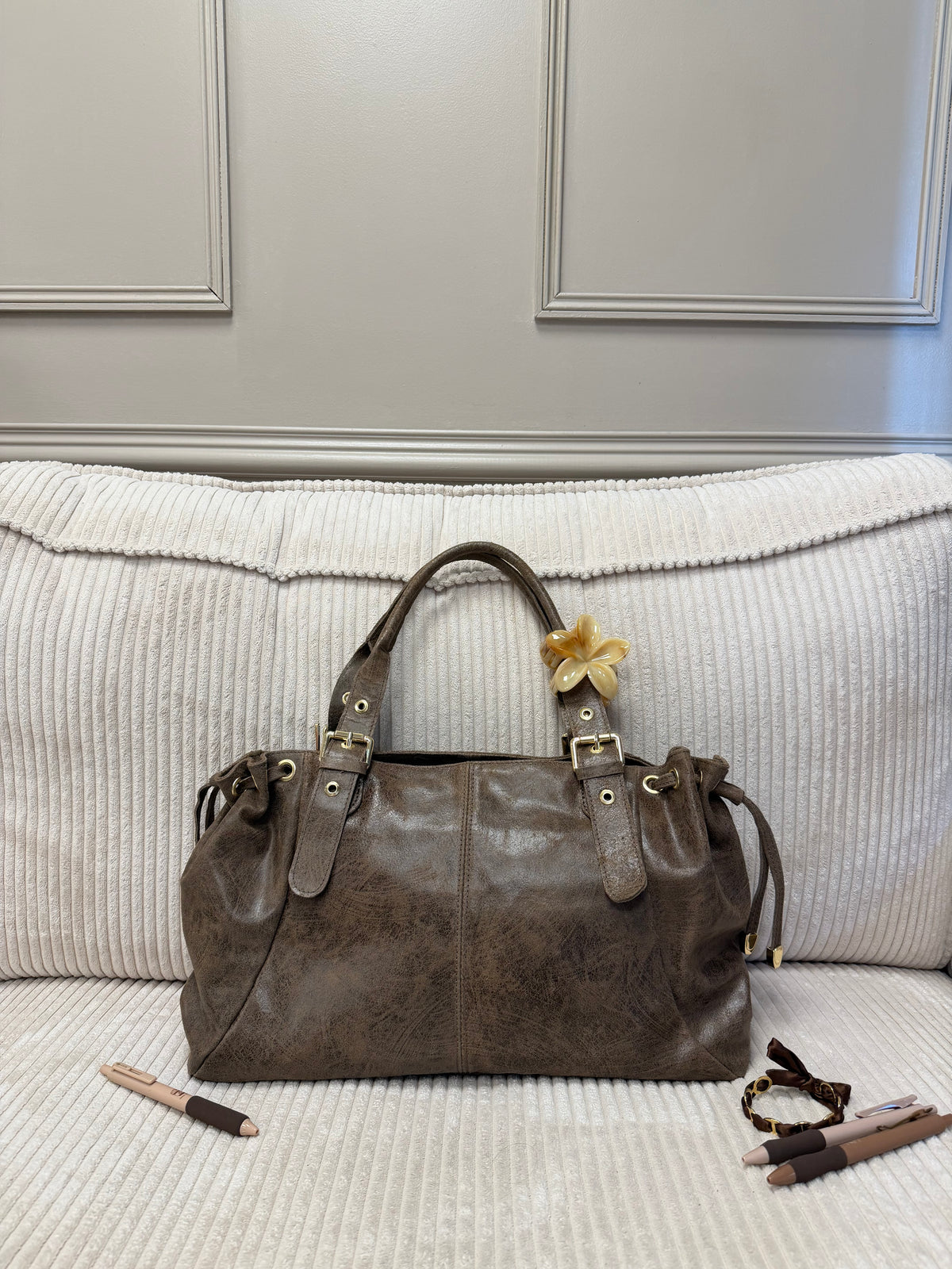 SAC JULIETTE MARRON MAT XL