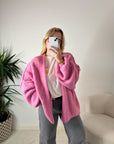 GILET OPALE FUSHIA LONG