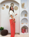 PANTALON FLUIDE ALMA CORAIL