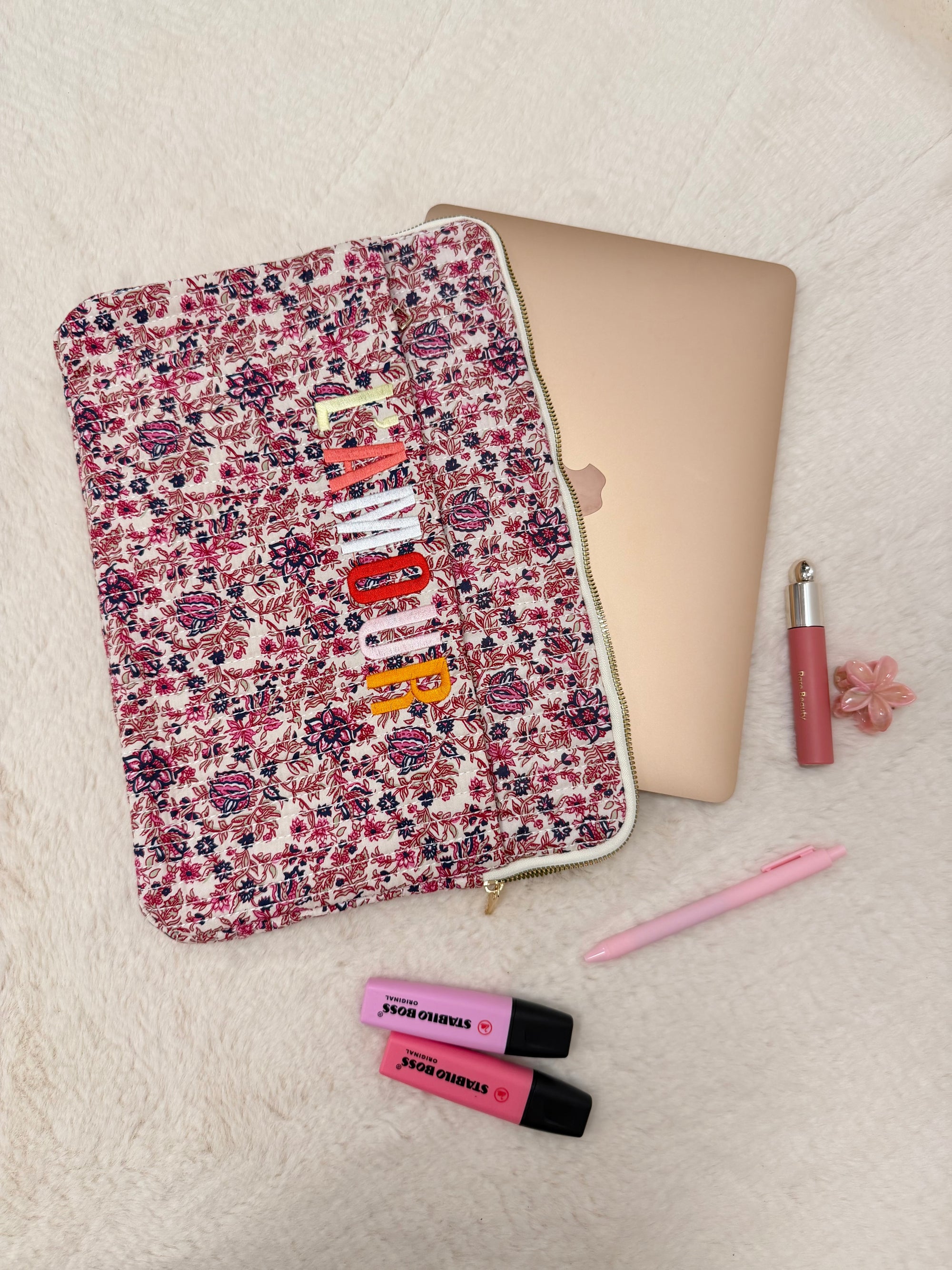 POCHETTE ORDINATEUR L’AMOUR FUSHIA 13"