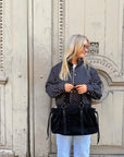 VESTE À POIS NOIR