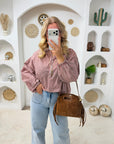 BLOUSE VICHY LOUANNE BORDEAUX