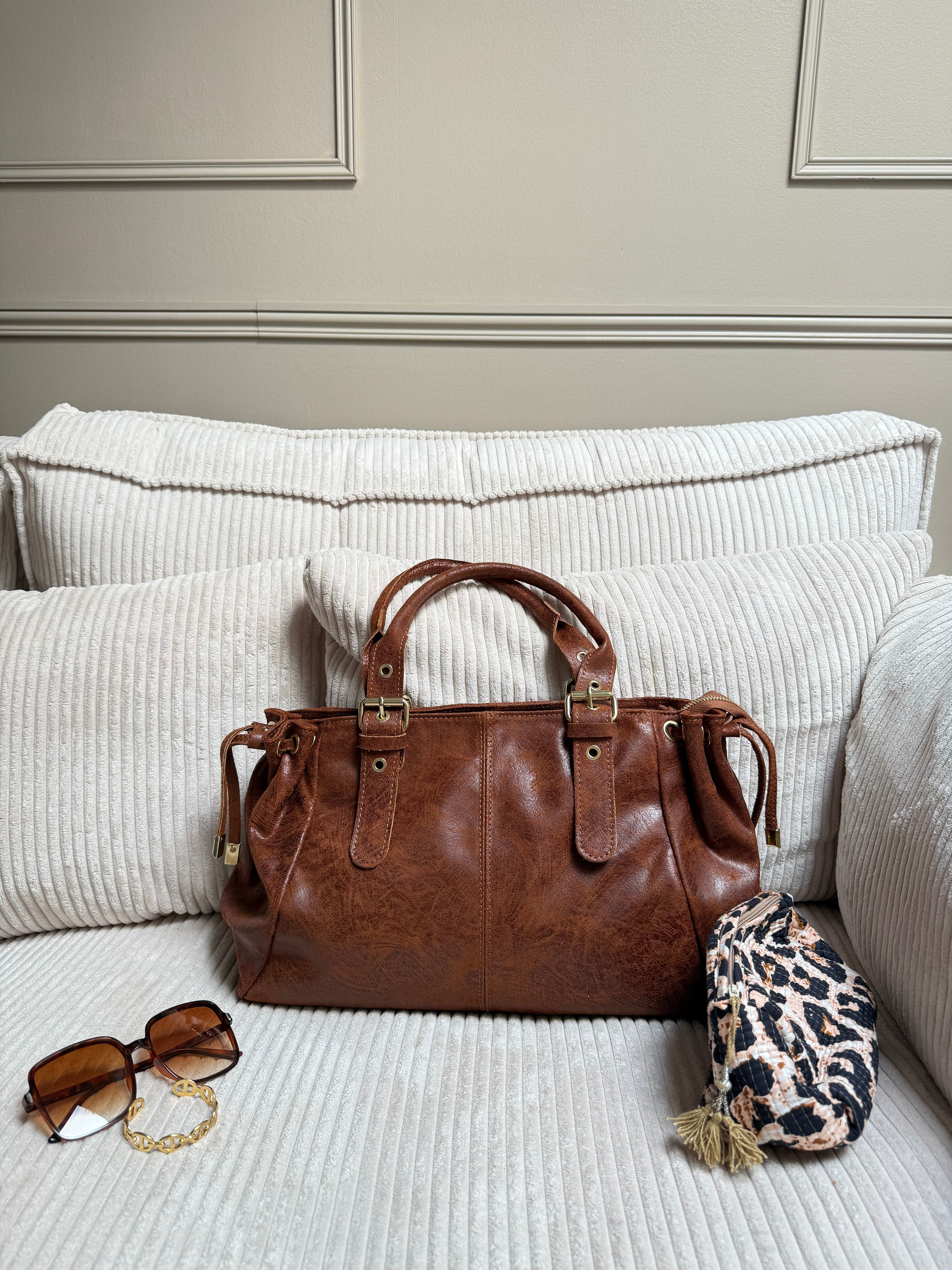 SAC JULIETTE COGNAC MAT XL