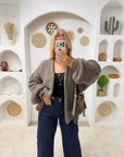 GILET OPALE NOISETTE