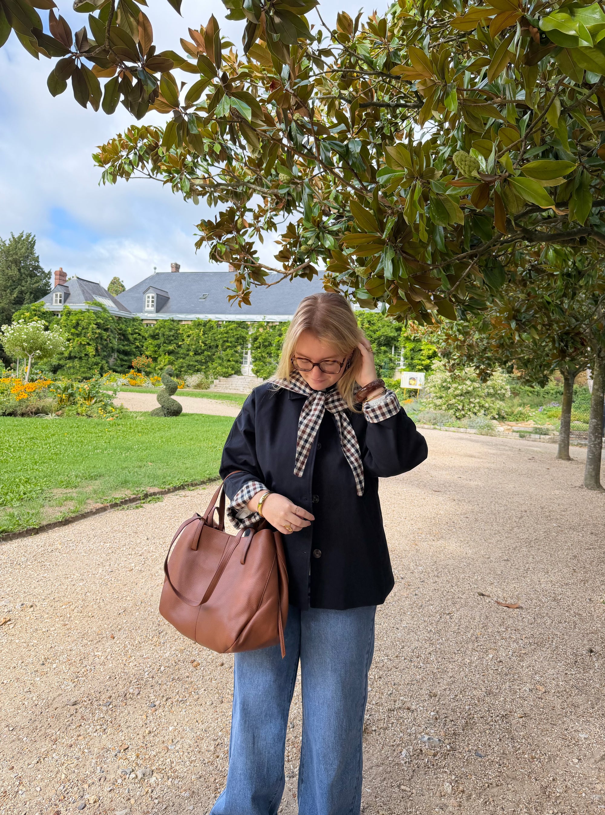 TRENCH VICHY GABRIELLE BLEU MARINE