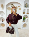 GILET CHLOÉ BORDEAUX