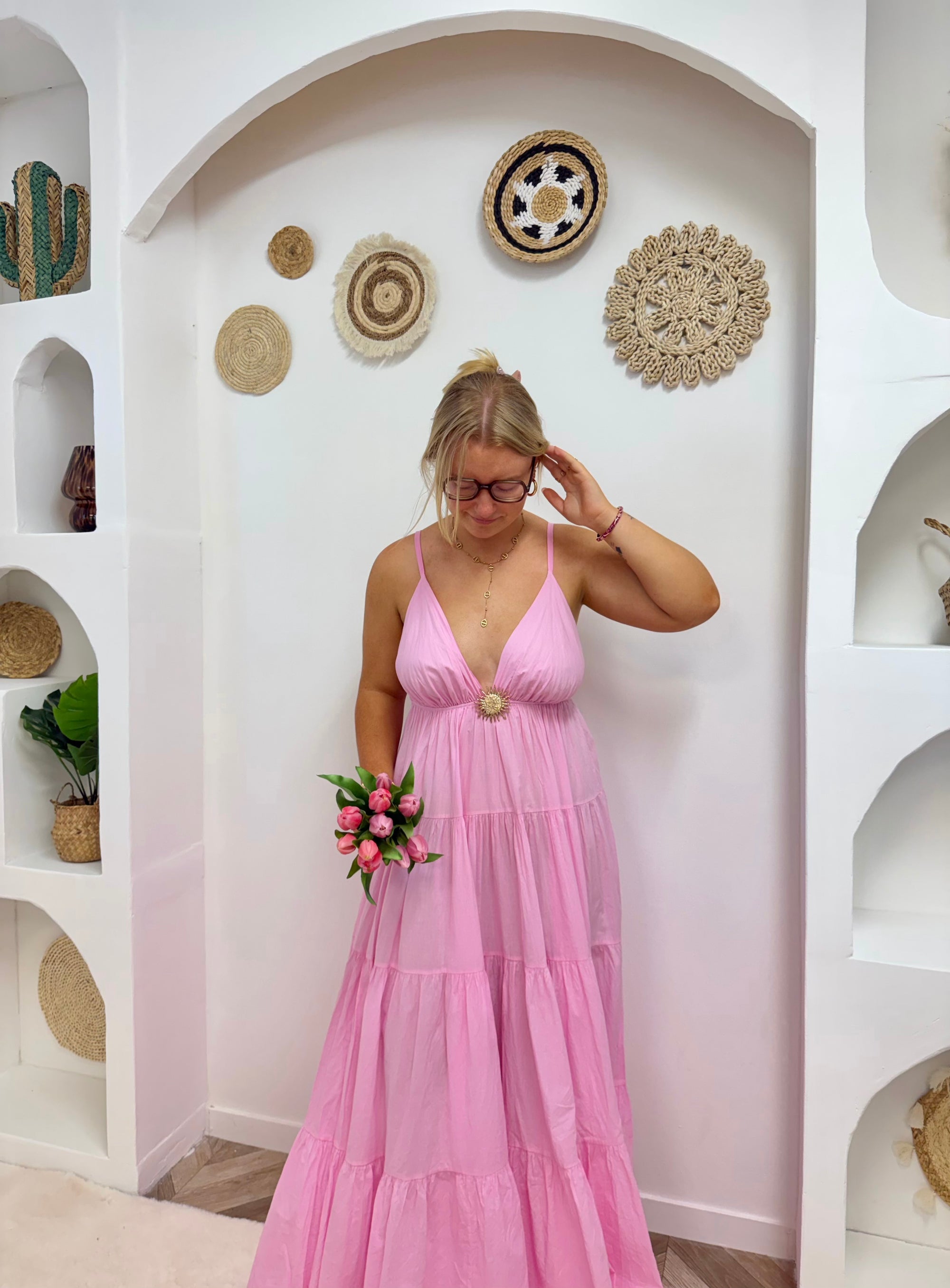 ROBE SOLEIL ROSE CLAIR