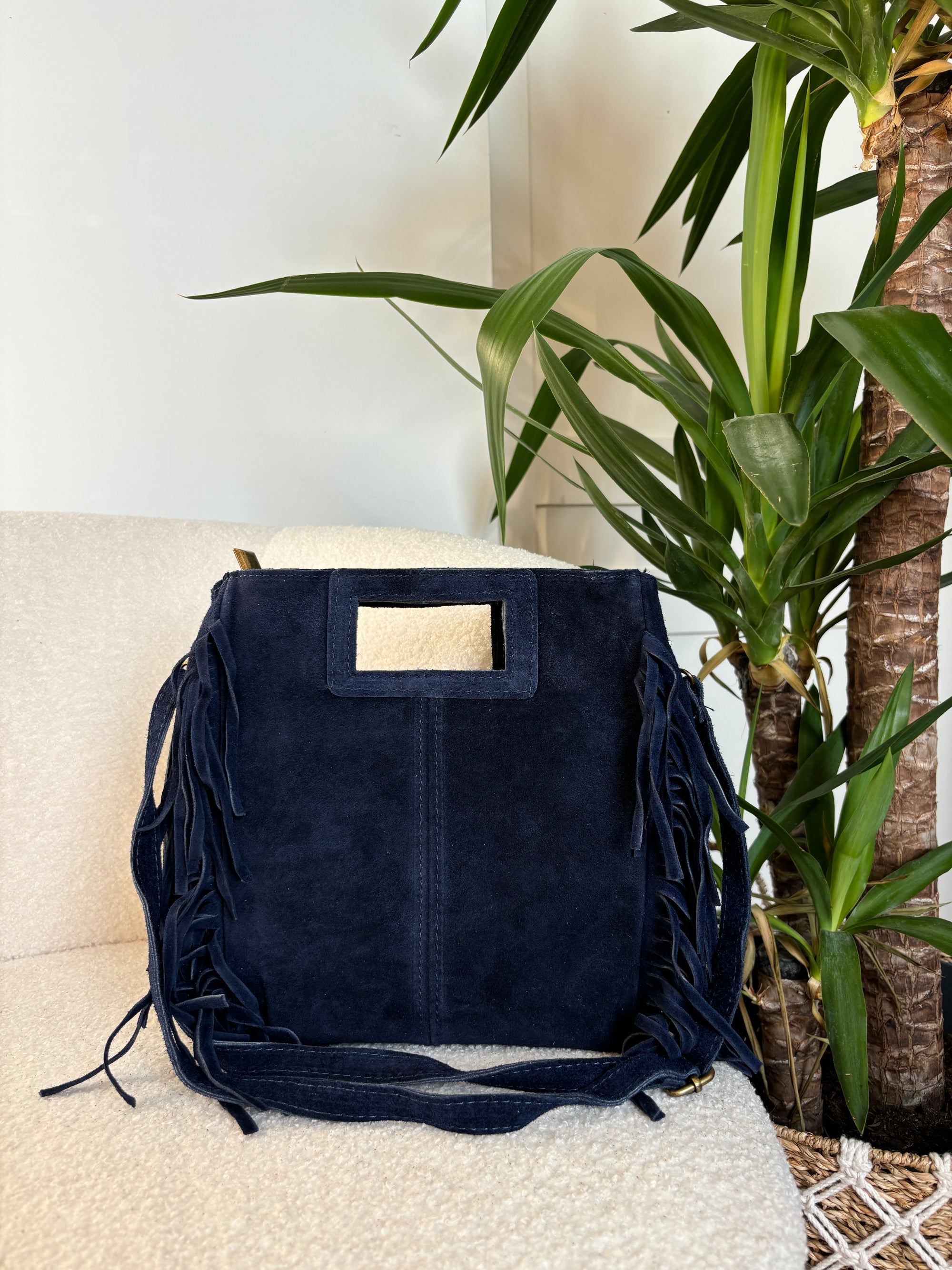 Sac A Main Maje A Frange Sac à Main TEXTO Camel Suédé à Franges Sacs à