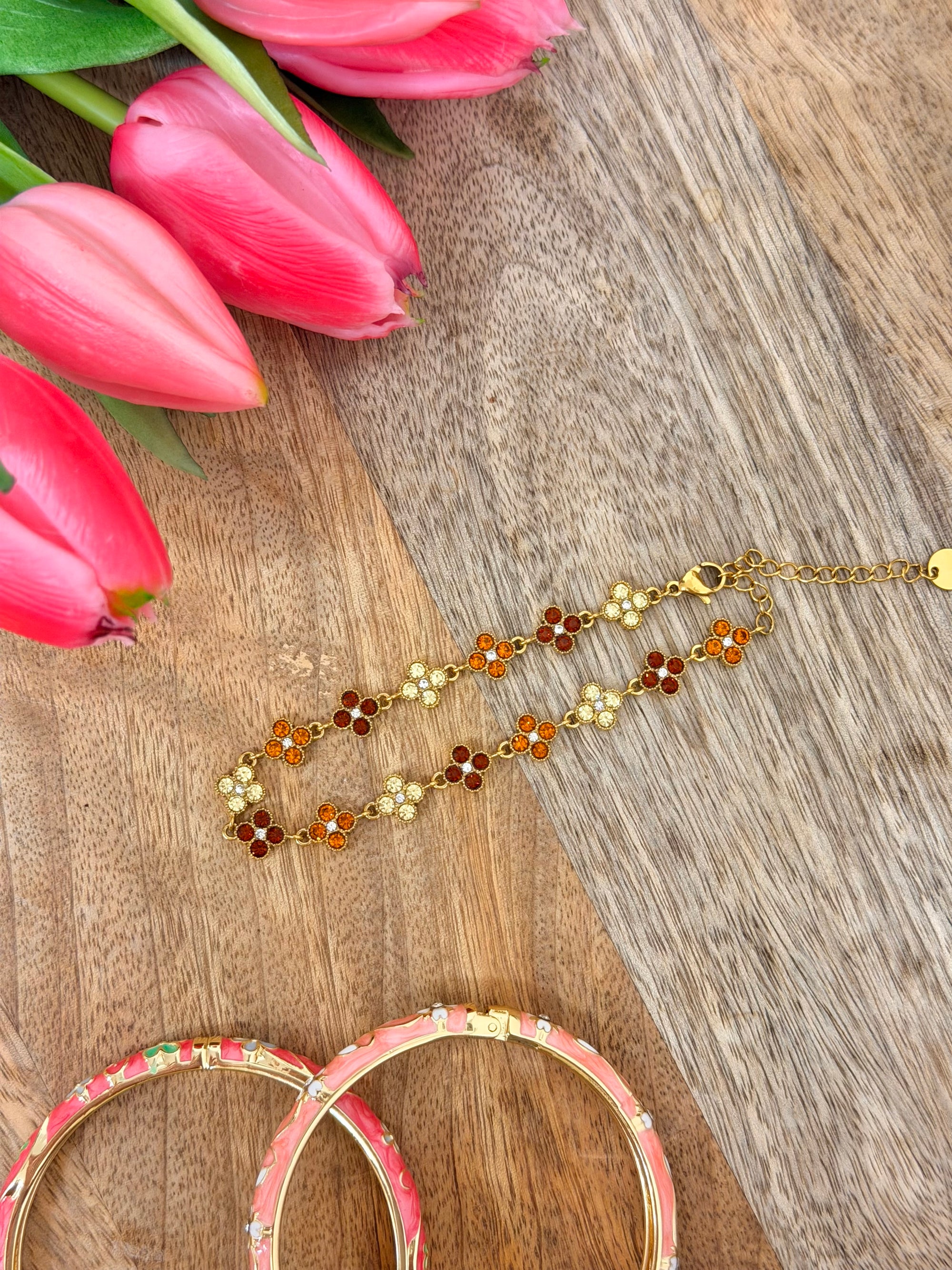 BRACELET ALMA STRASS CHAMPAGNE