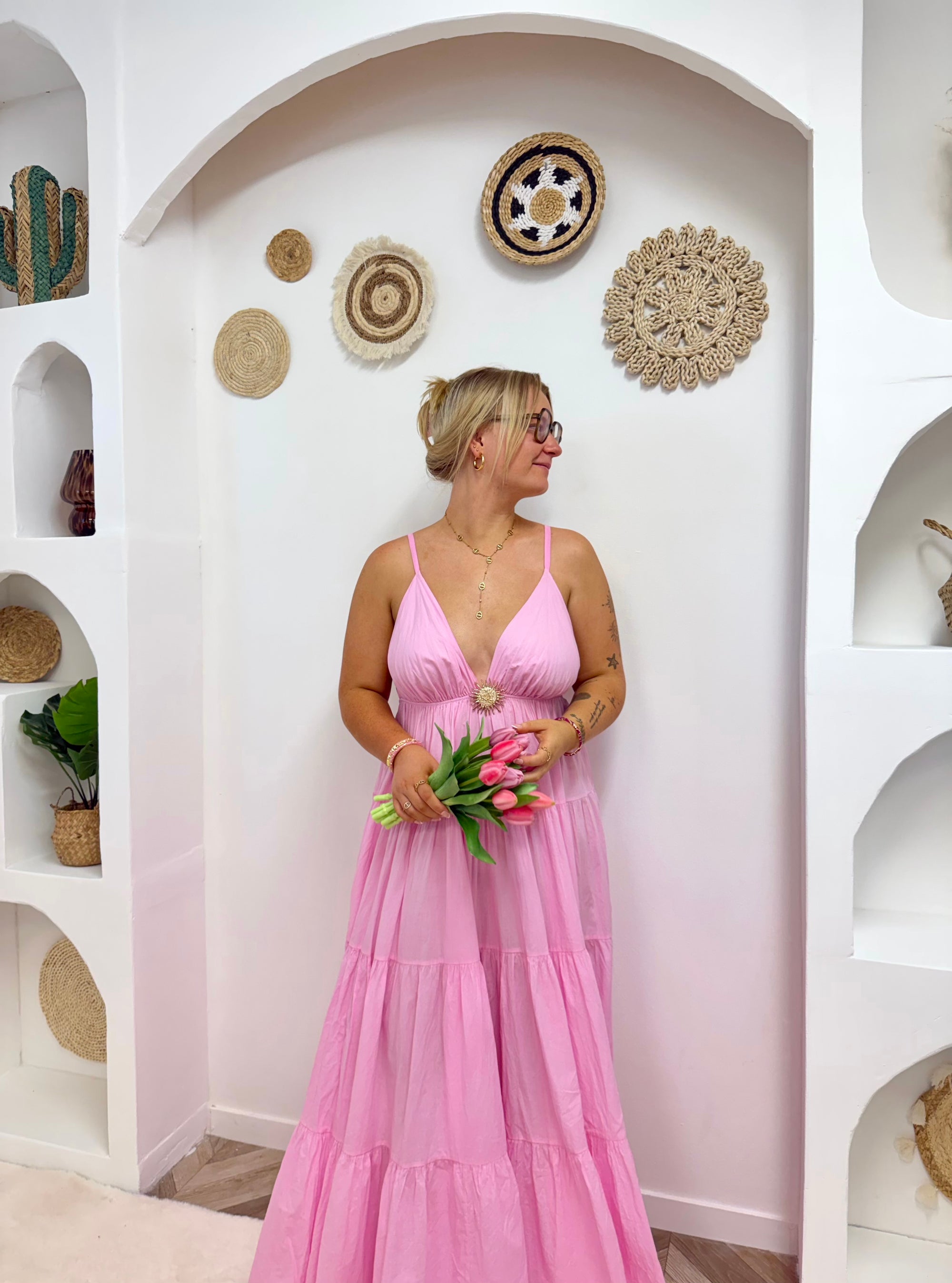 ROBE SOLEIL ROSE CLAIR
