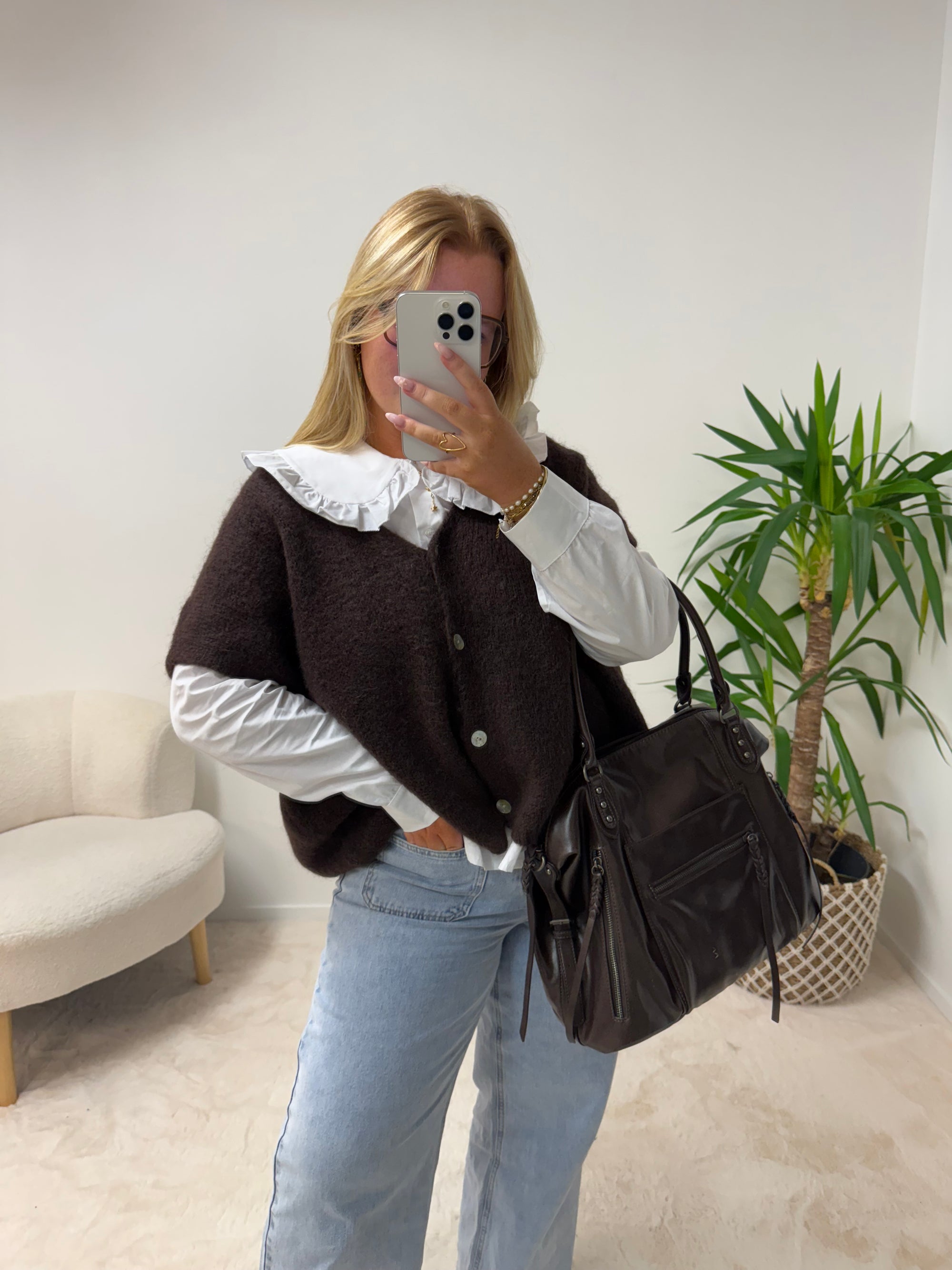 PULL NINON MARRON