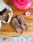 MULES CUIR CAMEL