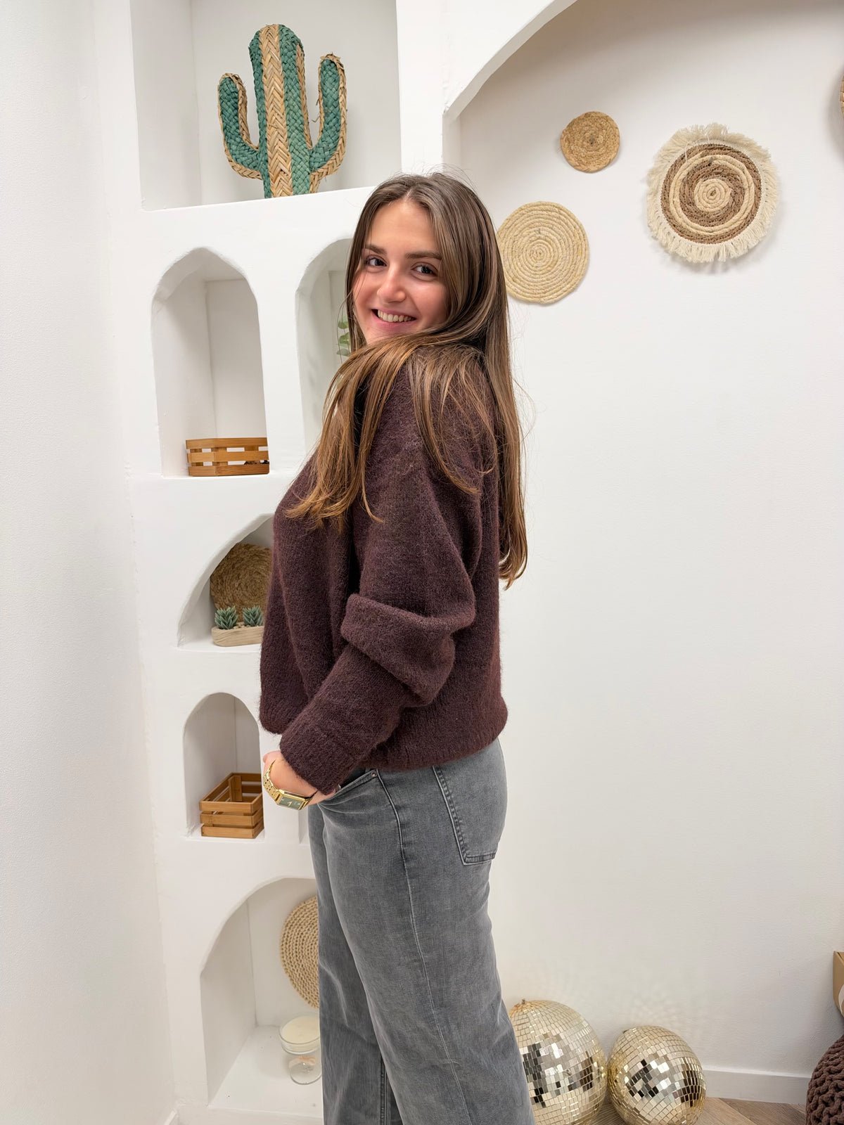 GILET CHLOÉ BORDEAUX FONCÉ