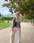 BLOUSE VICHY ELENA KAKI