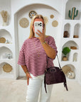 HAUT RAYÉ ANNA BORDEAUX & ROSE
