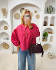 BLOUSE VICHY LOUANNE ROSE FUSHIA
