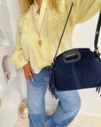 BLOUSE CELESTE JAUNE