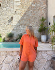 COMBI-SHORT NOÉE RAYÉ ORANGE